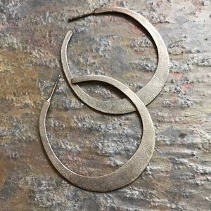 Dogeared Designs Oxidized Sterling hoops.